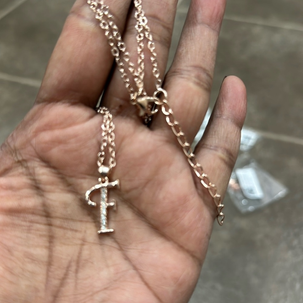 Letter F necklace men/women